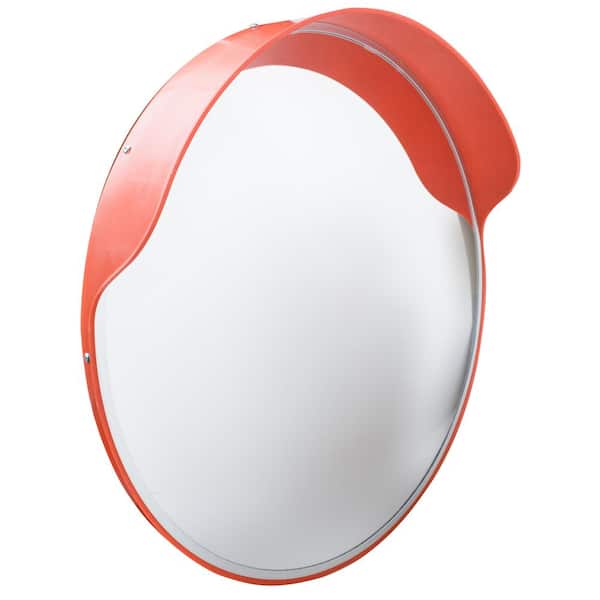 PRO-SERIES 24 in. Round Convex Safety Mirror with Shatter Resistant Lens for Indoor or Outdoor Use
