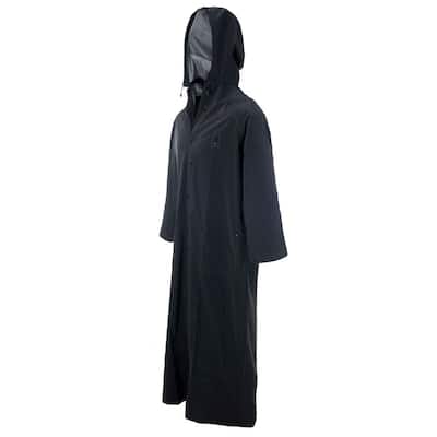 Renegade 2XL Flame-Resistant 2-Piece Rain Coat in Black with Corduroy Collar and Detachable Hood