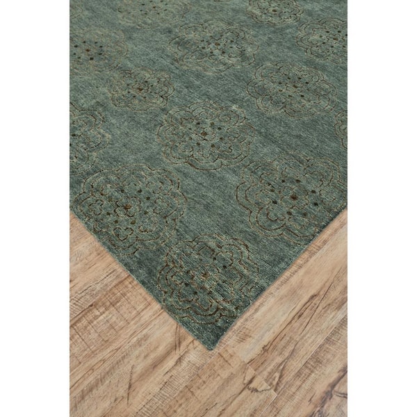 2 ft. x 3 ft. Green, Brown Abstract Area Rug