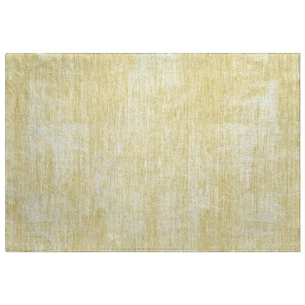 Dream Shag Premium Machine Washable Abstract ADS839 Wheat 3 ft. x 4 ft. Area Rug