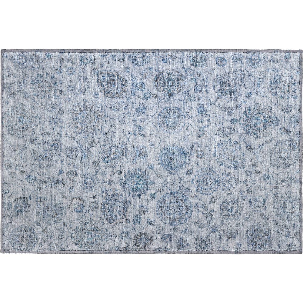 Mayfield Premium Machine Washable Abstract AMF1833 Blue 2 ft. x 3 ft. Area Rug price history on PriceWatchPro