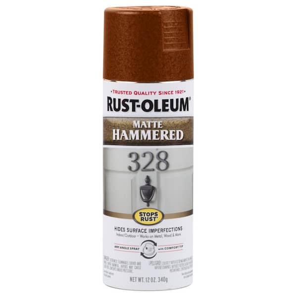 Rust-Oleum Stops Rust 12 oz. Hammered Matte Copper Protective Spray Paint (6-Pack)