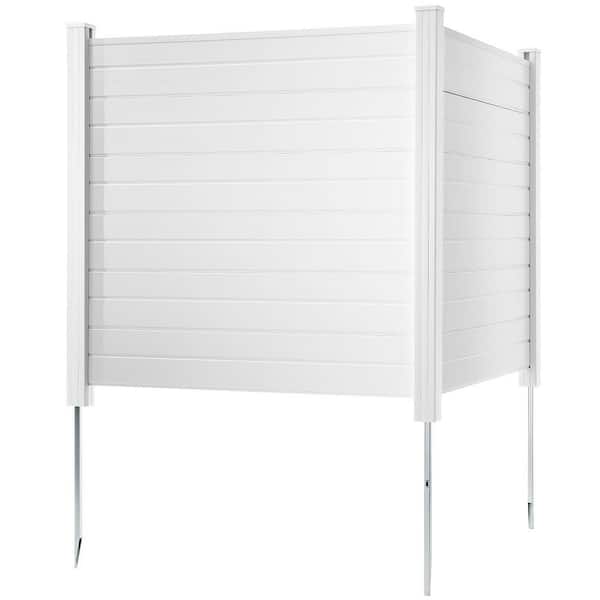 VEVOR Outdoor Privacy Screens 50 in. W x 50 in. H Air Conditioner Fence Pool Equipment Vinyl Privacy Fence 2-Panels