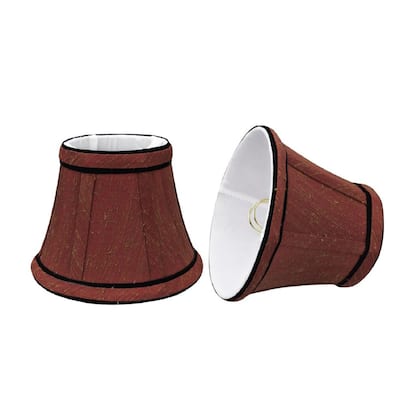 5 in. x 4 in. Rust and Black Accent Bell Lamp Shade (2-Pack)