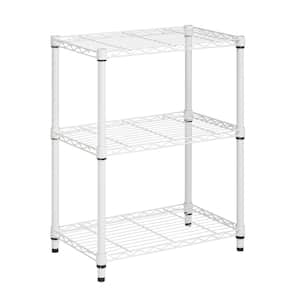 White 3-Tier Metal Wire Shelving Unit (24 in. W x 30 in. H x 14 in. D)