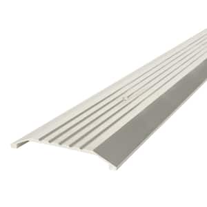 3-7/8 in. x 1/2 in. x 36 in. Silver Aluminum Commercial Flat-Profile Threshold