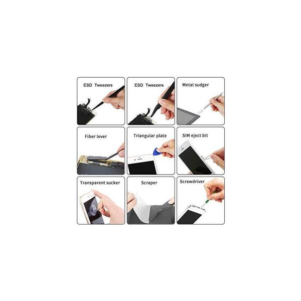 7pc Pry Tool Set for iPhone Mac PC Laptop Metal ESD Spudger Pry Tools Tweezers