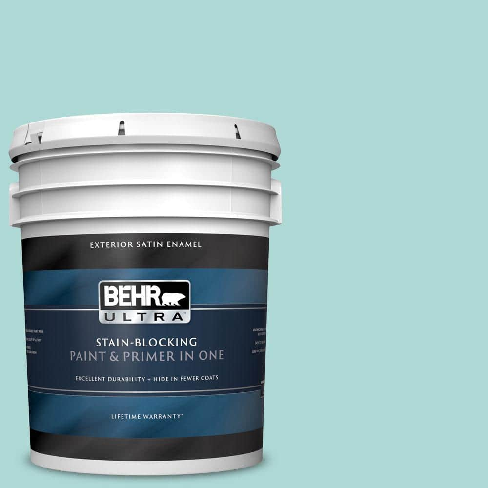 BEHR ULTRA 5 gal. #M450-3 Wave Top Satin Enamel Exterior Paint and