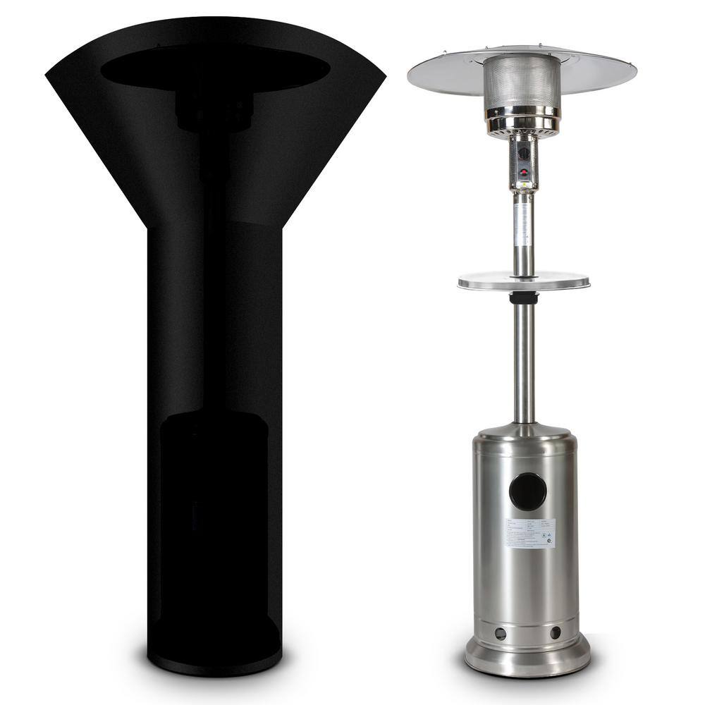 46000 BTU Stainless Steel Pyramid Flame Propane Patio Heater with 2 Wheels, with Cover, with Round Side Table Included price history on PriceWatchPro