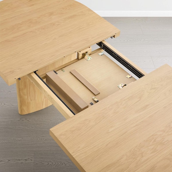 Spruce & Spring Arthur Modern Wood Yellow Oak 71-87 in. 4 Legs