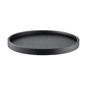 14 in. W x 1.5 in. H x 14 in. D Round Nova Ebonite Vinyl Serving Tray