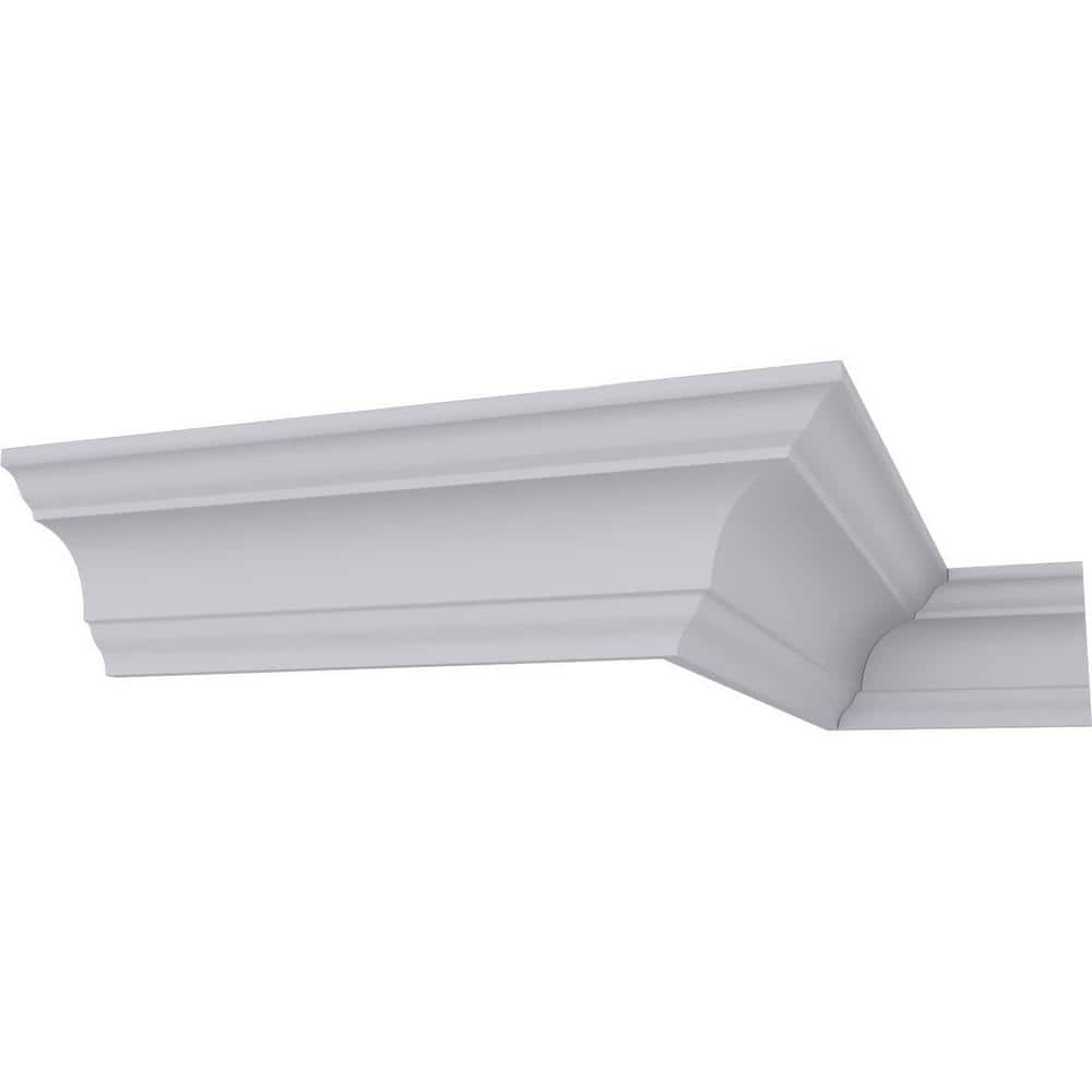 Ekena Millwork SAMPLE - 1-3/4 in. x 12 in. x 1-3/4 in. Polyurethane Traditional Smooth Crown Moulding