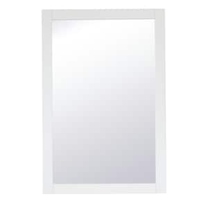 Medium Rectangle White Contemporary Mirror (32 in. H x 24 in. W ...