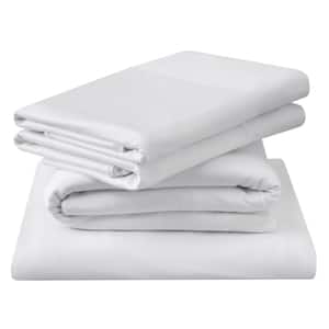 TEMPUR-breeze Cooling White Queen Tencel Lyocell and Nylon Sheet Set