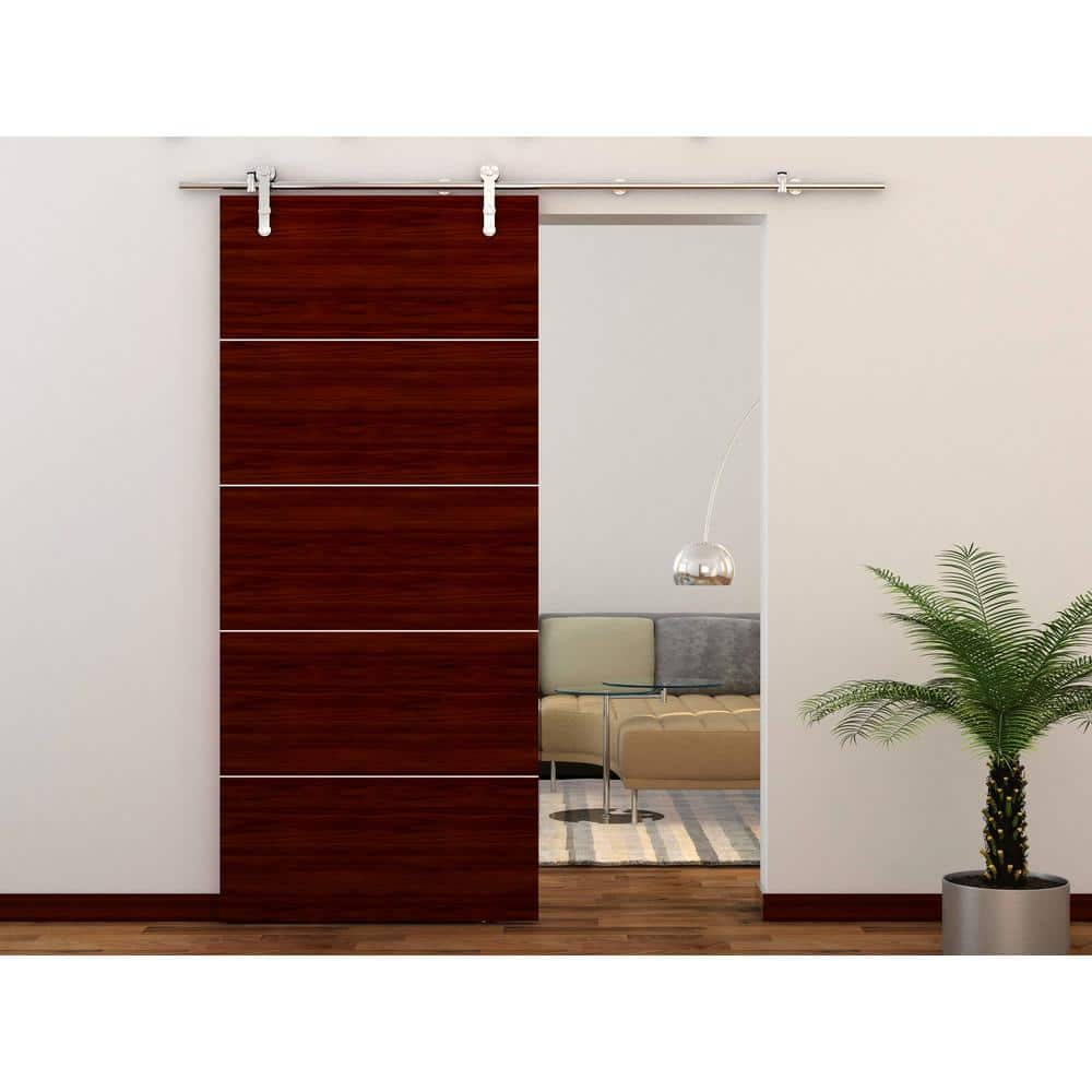 Stainless Glide 78-3/4 in. Stainless Steel Strap Sliding Door Hardware ...