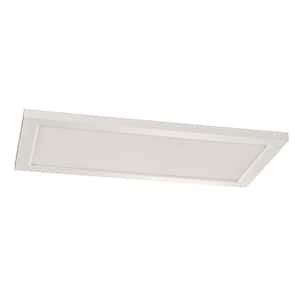 Lugano 12 in. 1-Light White LED Flush Mount with White Acrylic Shade