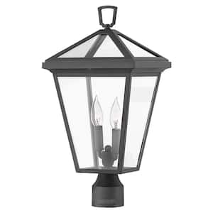 Alford Place 2-Light Museum Black Aluminum Hardwired Outdoor Weather Resistant Post Light with LED included