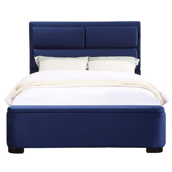 Blue twin bed fashion with storage