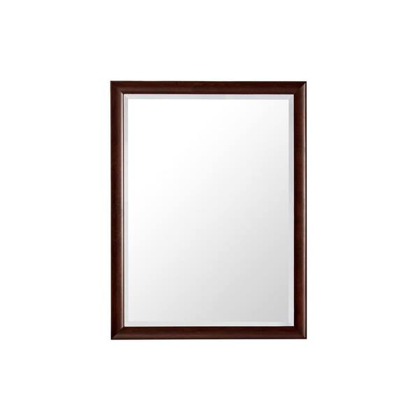 James Martin Vanities Glenbrook 30.0 in. W x 40.0 in. H Rectangular Framed Wall Bathroom Vanity Mirror in Burnished Mahogany