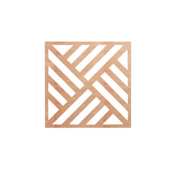Ekena Millwork 15 3/8 in. x 15 3/8 in. x 1/4 in. Cherry Medium Allen Decorative Fretwork Wood Wall Panels (10-Pack)