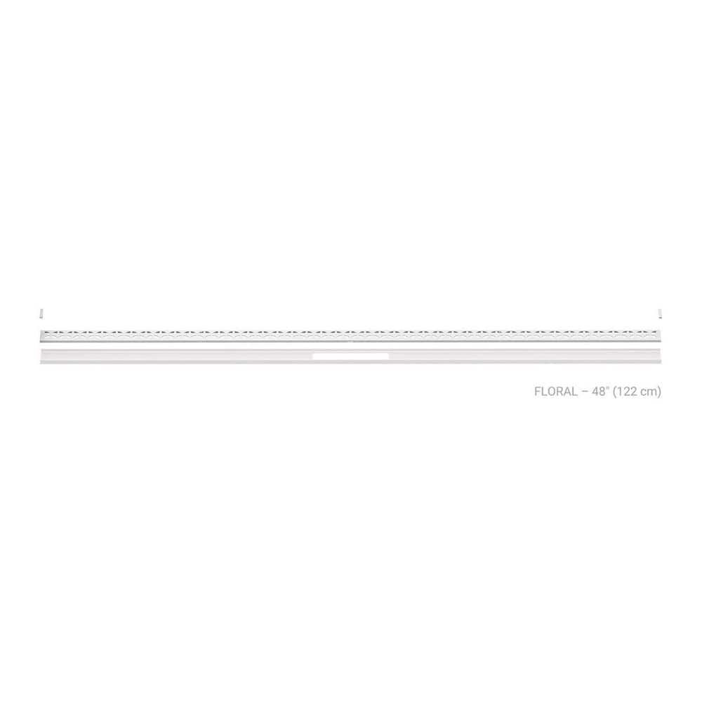 Kerdi-Line-Vario Matte White 48 in. Floral Grate and Channel Floor Installation Kit for Accessory price history on PriceWatchPro