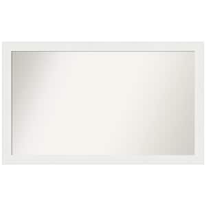 Vanity White Narrow 43.5 in. x 26.5 in. Custom Non-Beveled Recycled Polystyrene Framed Bathroom Vanity Wall Mirror