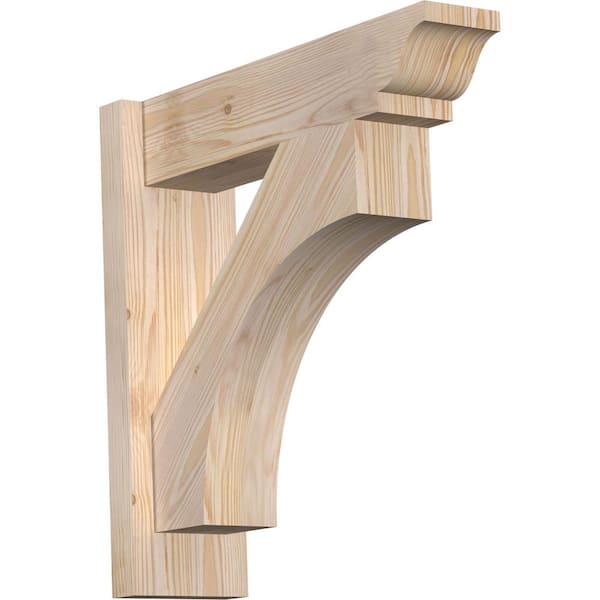 Ekena Millwork 6 in. x 20 in. x 20 in. Douglas Fir Westlake Traditional Smooth Outlooker
