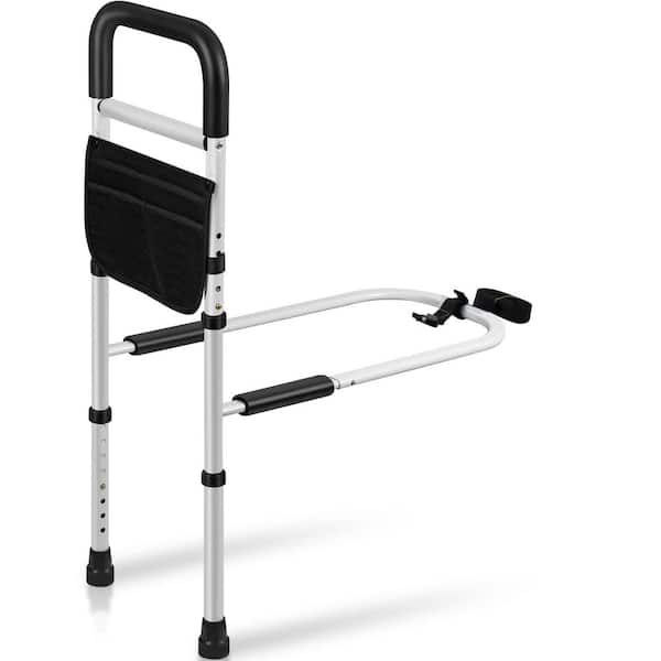 12.4 in. Bed Rails for Elderly Adults Safety in Black, Height Adjustable Bed Assist Grab Bar for Seniors