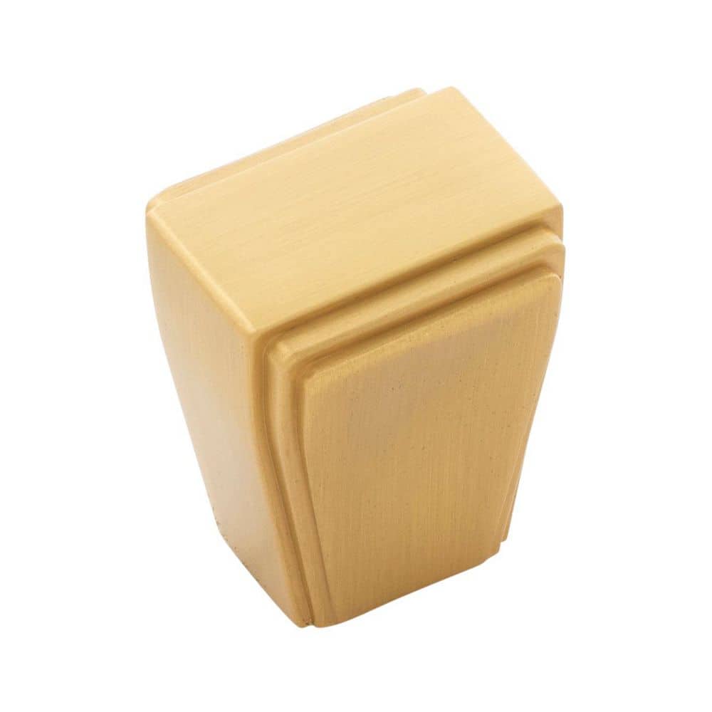 Belleclaire Collection Knob 1 in. x 0.88 in. Brushed Golden Brass Finish Square Cabinet Knob price history on PriceWatchPro