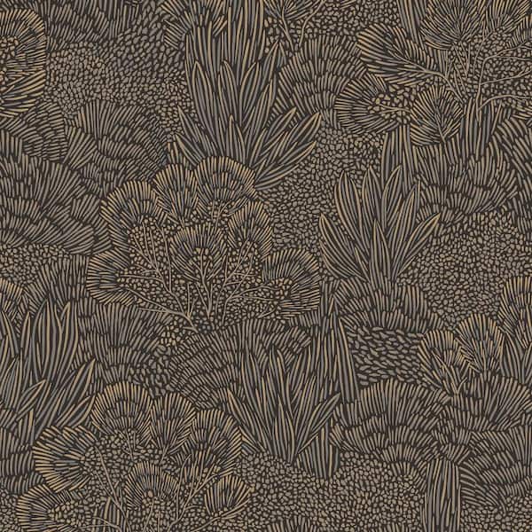 Samba Botanica Black and Gold Wallpaper