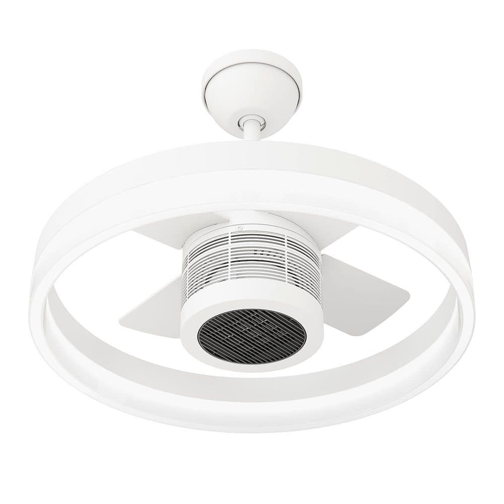 "SkyFan & Turbo Heater 4 Blade 24"" Plug & Play Matte White Fandelier with Heater and LED Light" price history on PriceWatchPro
