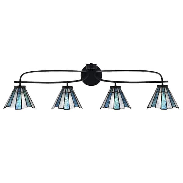 Unbranded Olympia 38.75 in. 4-Light Matte Black Vanity Light