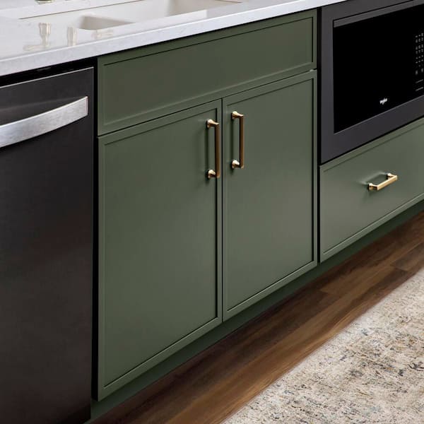 Leyton 30 in. W x 24 in. D x 34.5 in. H Ready to Assemble Plywood Slim Shaker Sink Base Kitchen Cabinet in Fern Green