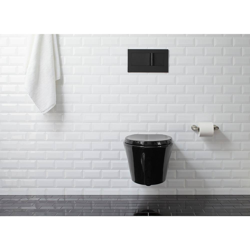 Veil Universal Fit Dual-Flush Wall Actuator Plate in Black