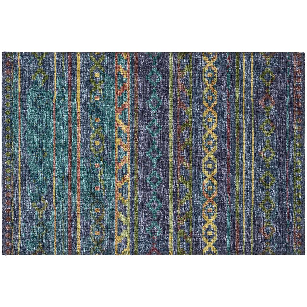 Yuma Multi 1 ft. 8 in. x 2 ft. 6 in. Geometric Indoor/Outdoor Washable Area