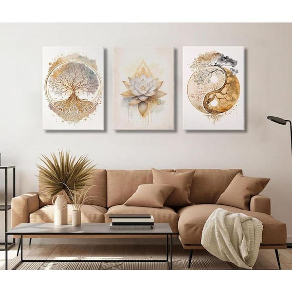 16 L in. x 12 W in. Tree of Life Canvas Wall Art: Lotus Zen Yin