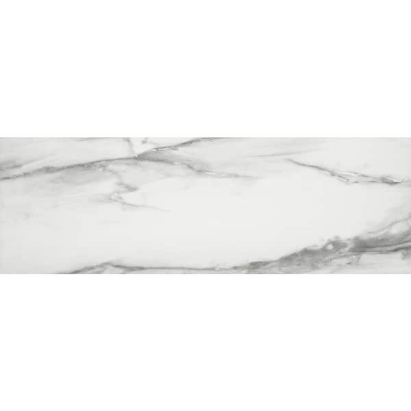 Sculpture Venato 3.15 in. x 12.09 in. Matte Porcelain Single Bullnose Tile