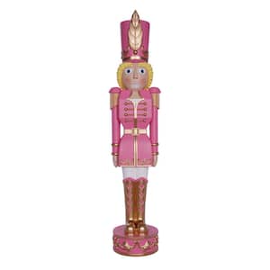 37 in. Pink and Gold Female Christmas Nutcracker
