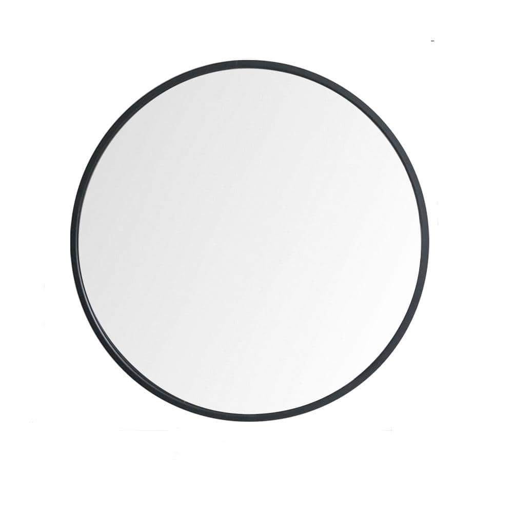 28 in. W x 28 in. H Large Round Framed Wall Mounted Bathroom Vanity Mirror 