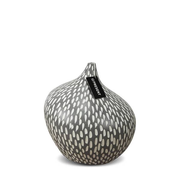 Unbranded Dame Ceramic Vase In Dash Gray Matte 8.6 in. Height