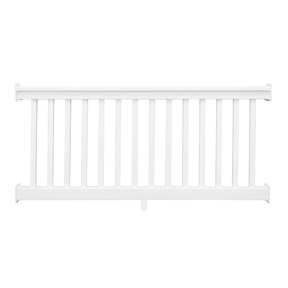 Weatherables Riviera 3 ft. H x 4 ft. W White Vinyl Railing Kit CWR-T36 ...