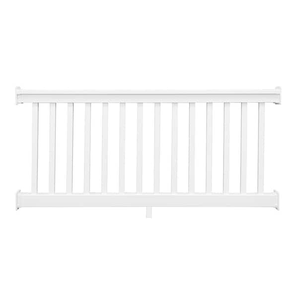 Weatherables Riviera 3.5 ft. H x 8 ft. W White Vinyl Railing Kit