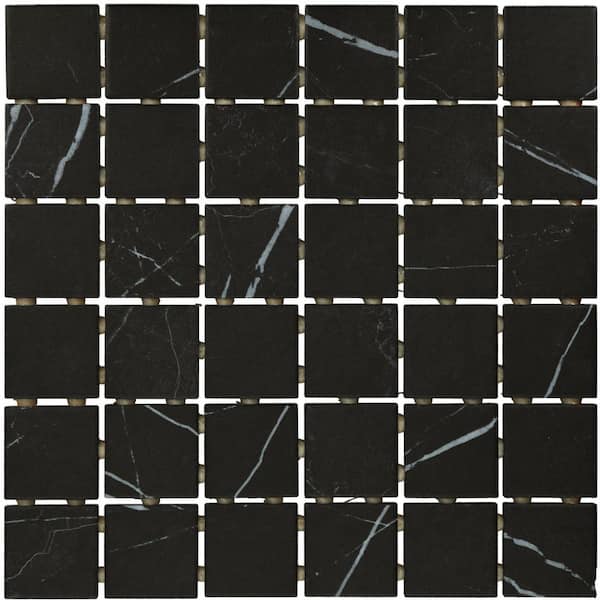 Daltile Restore Black Marble 12 in. x 12 in. Glazed Ceramic Daltile Restore Black Marble 12 in. x 12 in. Glazed Ceramic