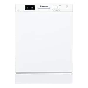 24 in. White Front Control Built-in Stainless Steel Tall Tub Dishwasher