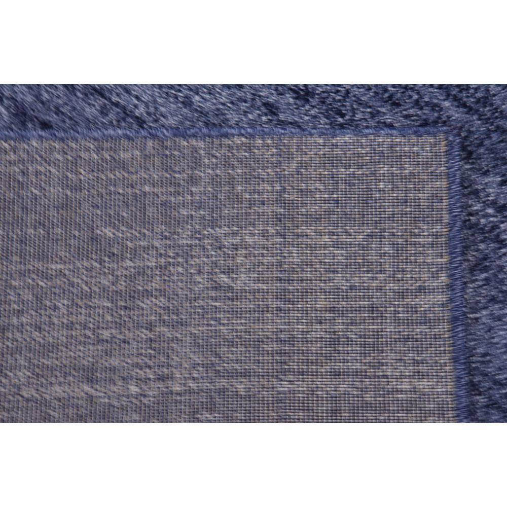 Light Blue Geometric Tufted Synthetic 9' x 12' Area Rug