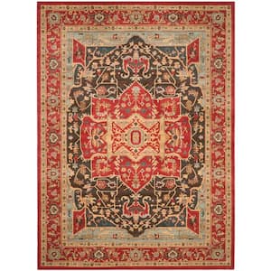 Mahal Red 9 ft. x 12 ft. Border Area Rug