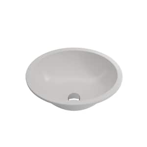 Parma 22 in. Undermount Fireclay Bathroom Sink in Matte White with Overflow