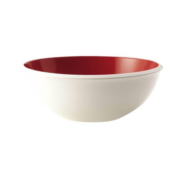 Rachael Ray Dinnerware Rise 10 in. Stoneware Serving Bowl in Red
