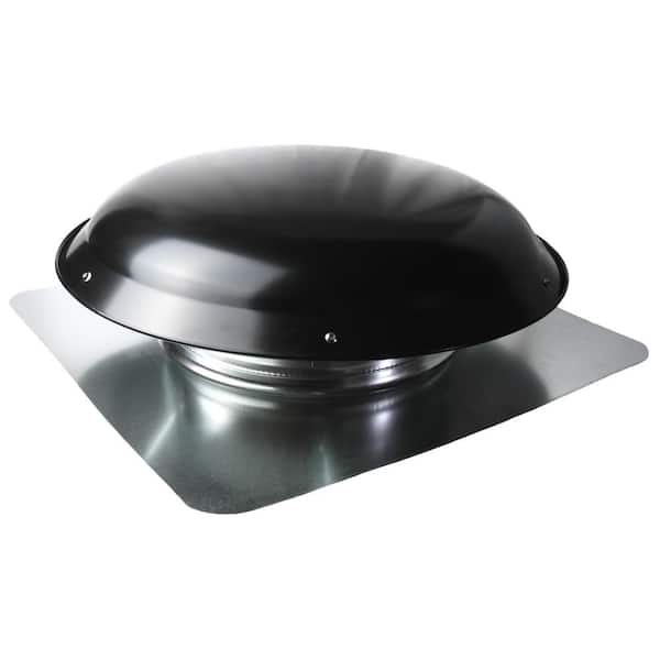 Maxx Air 25 in. x 10 in. Galvanized Steel Static Roof Vent in Black