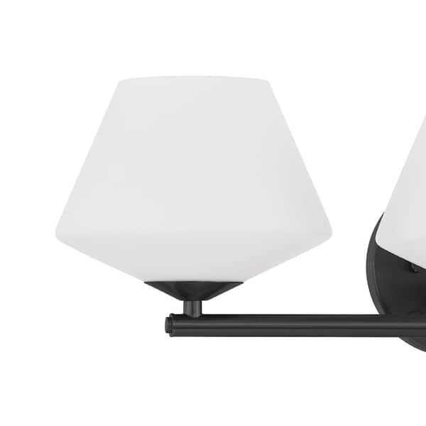 Hunter Fan Company - Hunter Celestial Valley 24.25 in. 3 Light Matte Black Vanity Light